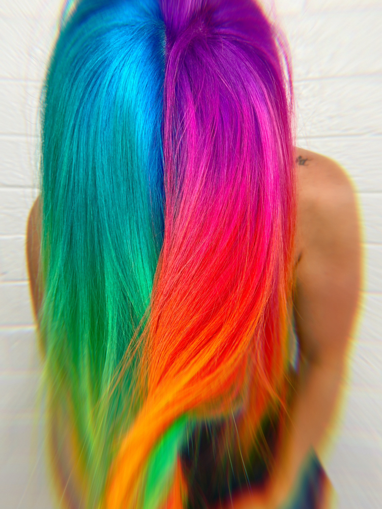 Vivid color with Pre-blonding