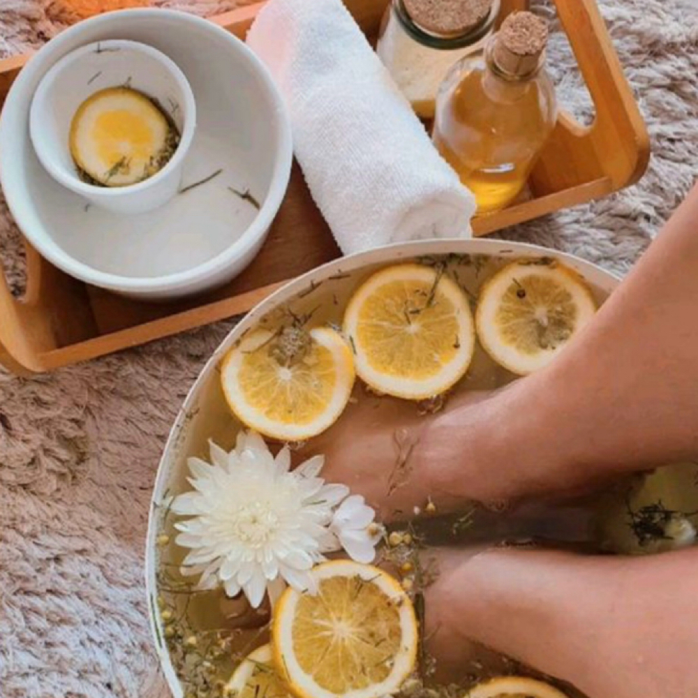 CITRUS ROSE VOLCANO PEDICURE at Tips n' Tea in Midland, TX