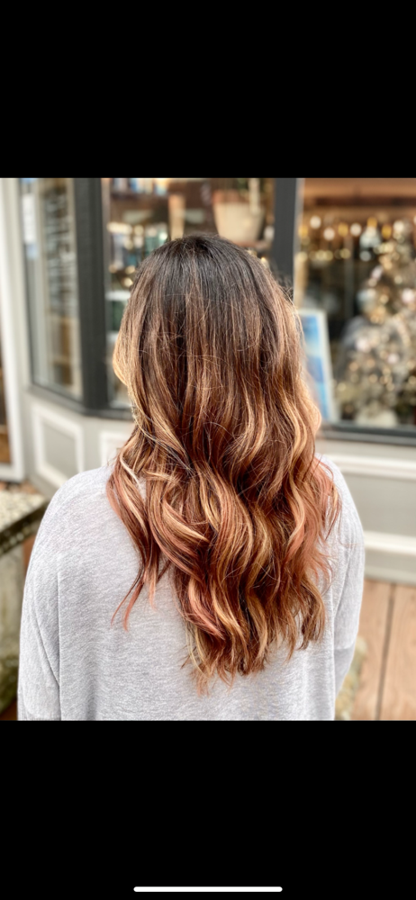 Balayage With Root Smudge