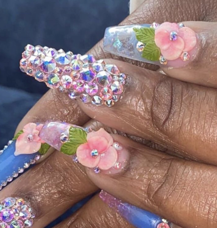 2 Nail 3D Flowers