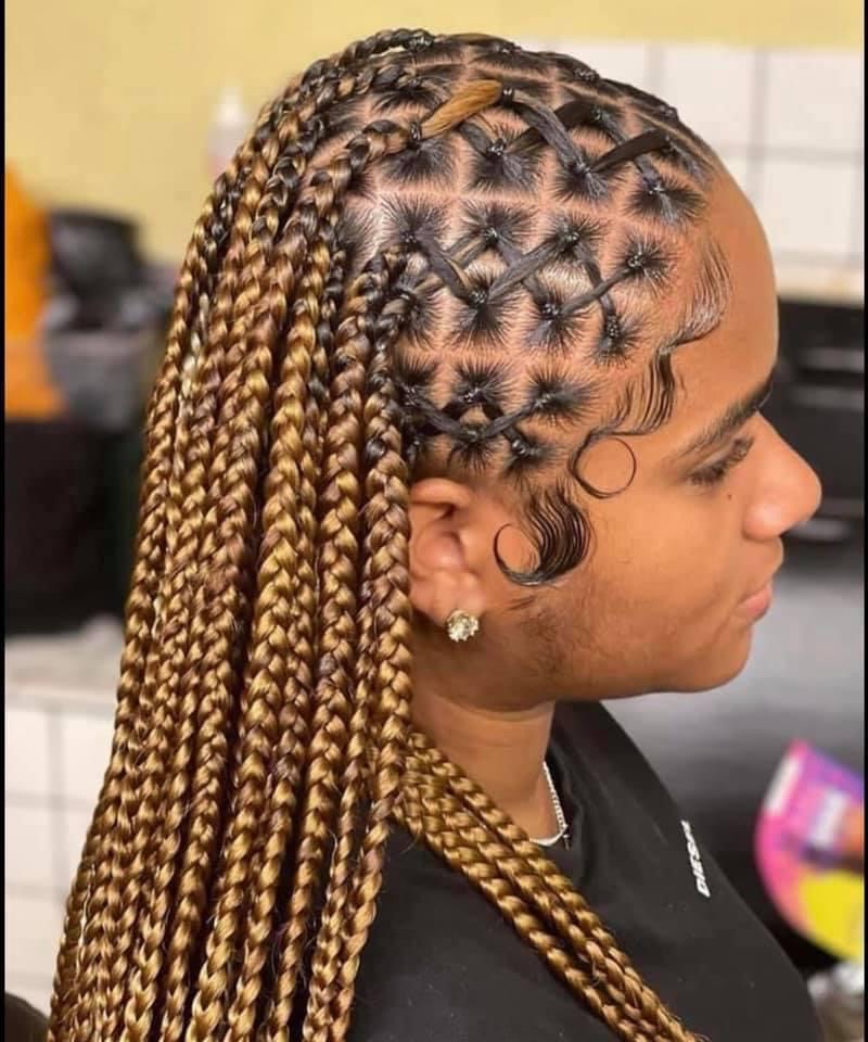 Criss cross Box Braids Med 160+