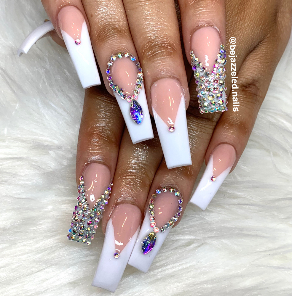 ACRYLIC DIAMOND (V) FRENCH TIP SET
