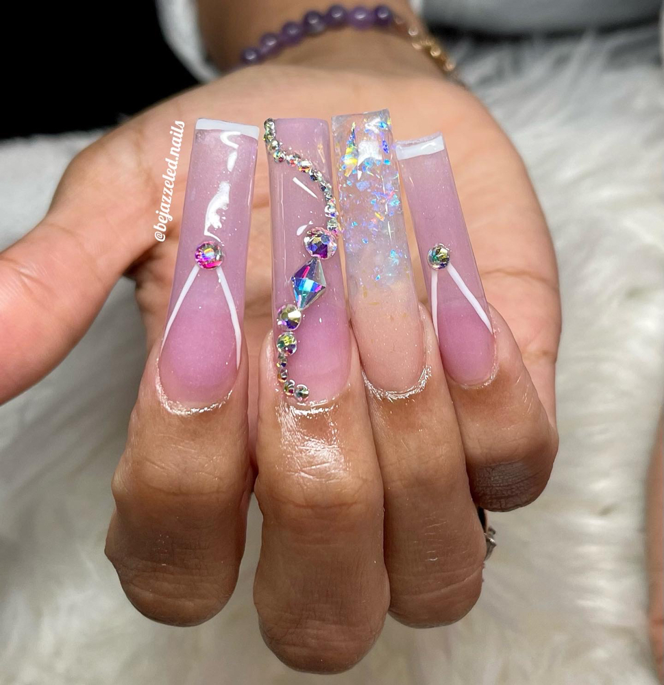 Partial Bling Nails
