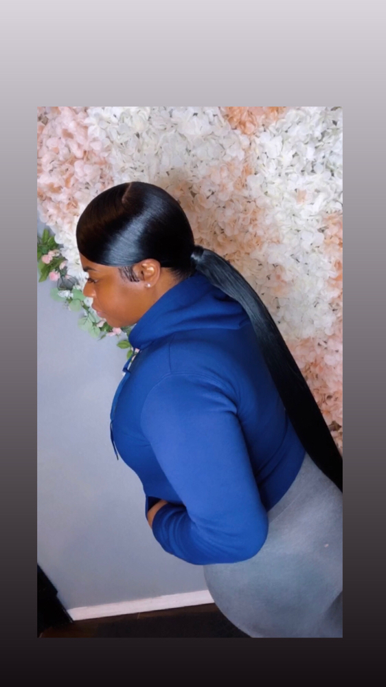 Side Part Sleek Ponytail at StyledBy Ty in Milwaukee, WI