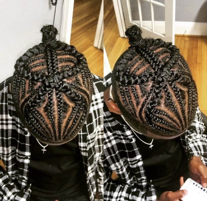 Simple Cornrow braid Style
