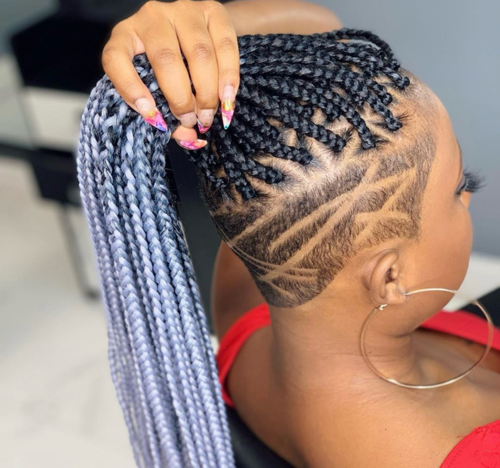 Braided Mohawk w/ Box braids