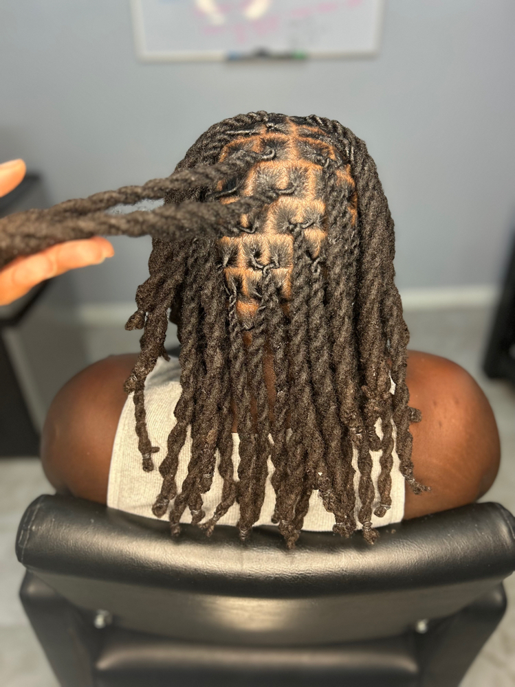 Full Head Loc Retwist
