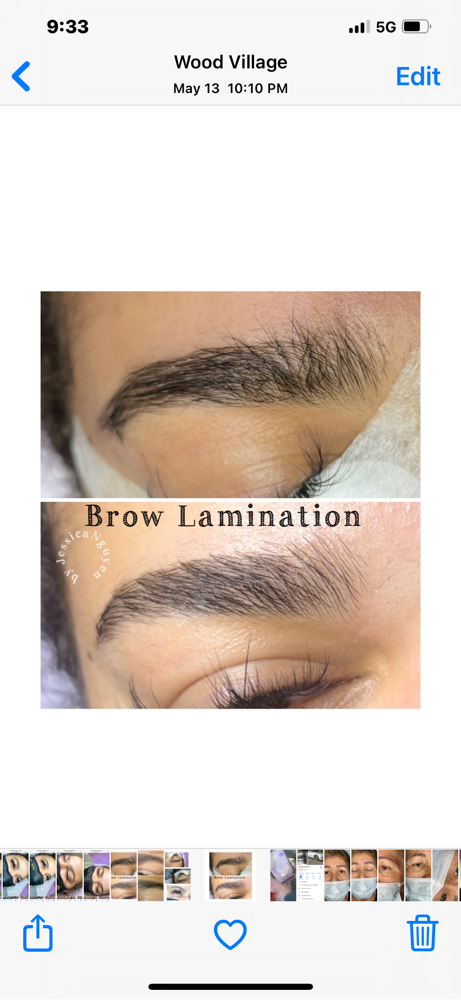 Brow Lamination w/Tint OR Shapping