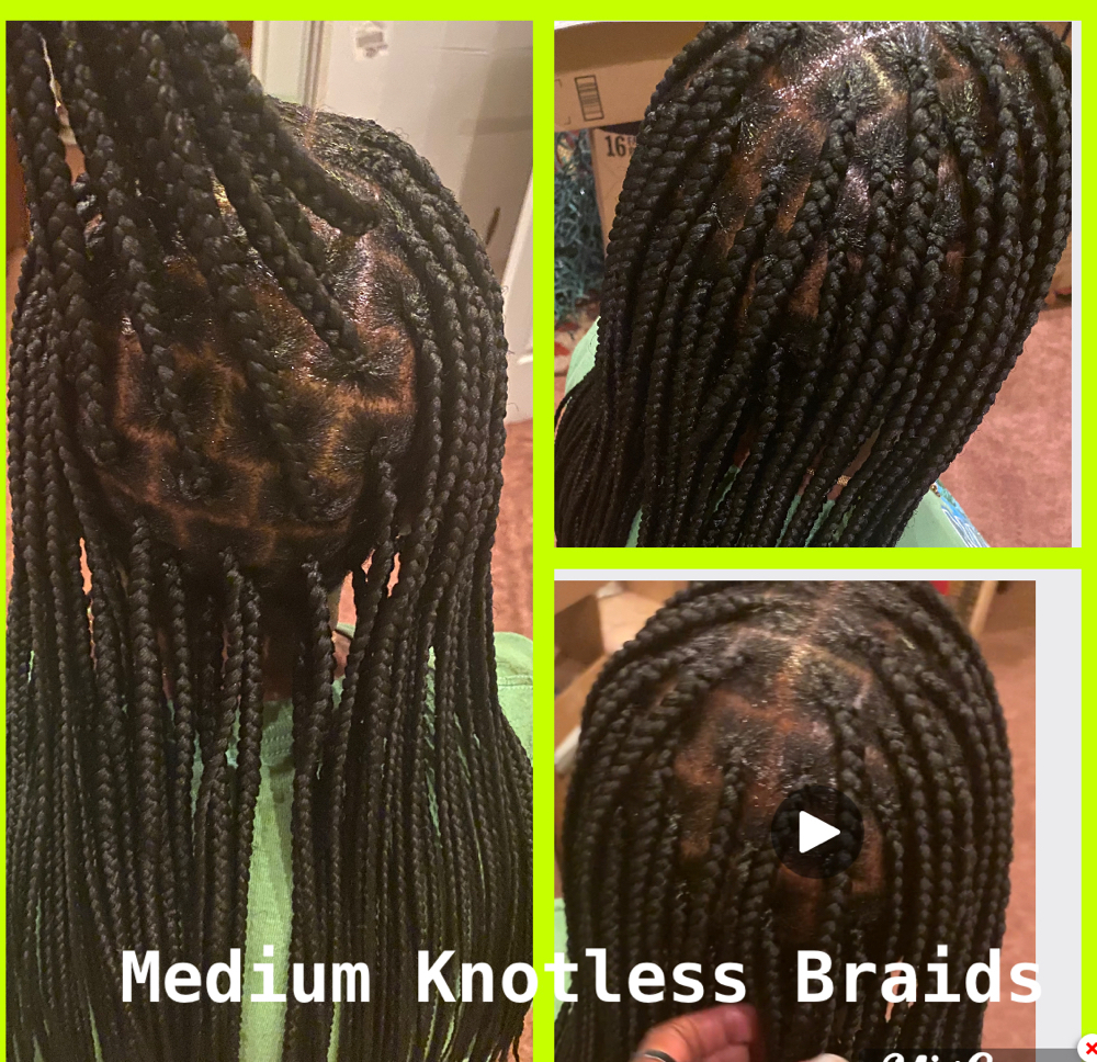 Medium Knotless Braids