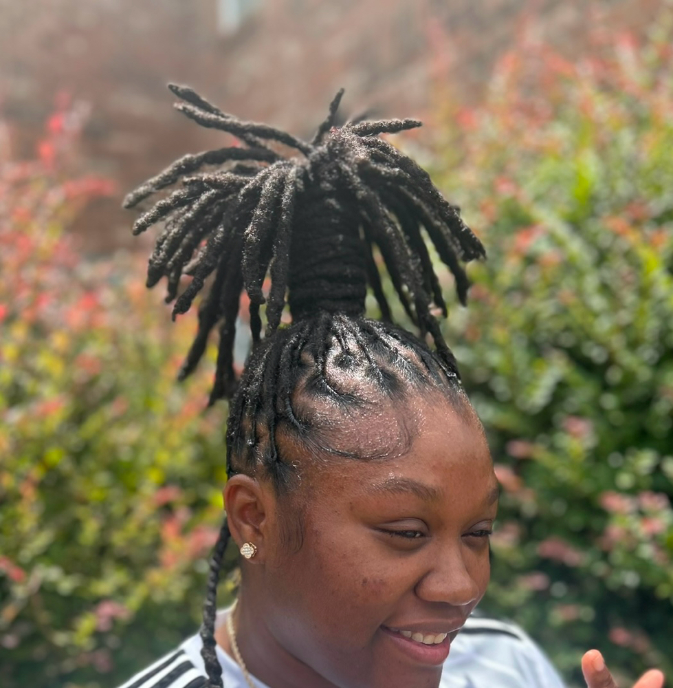 Locs In A Pineapple Style