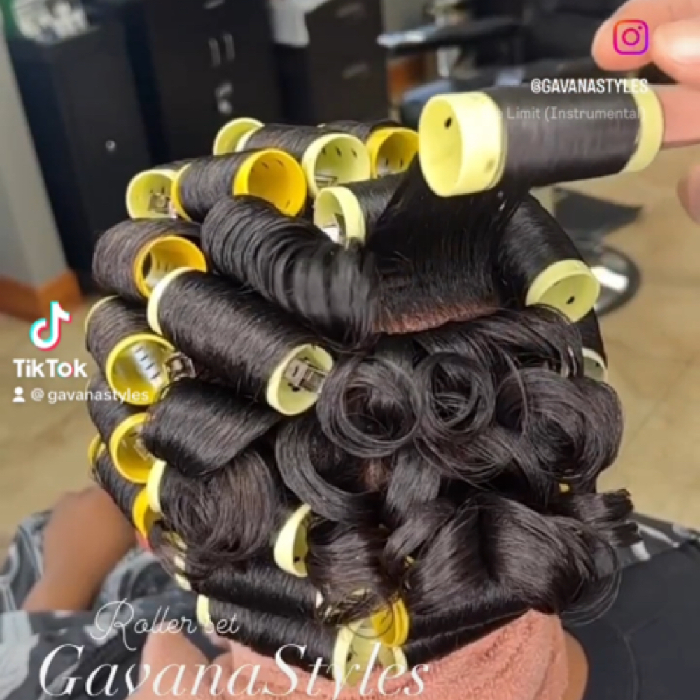 Basic roller set at Gavana Stinson in Columbia, SC