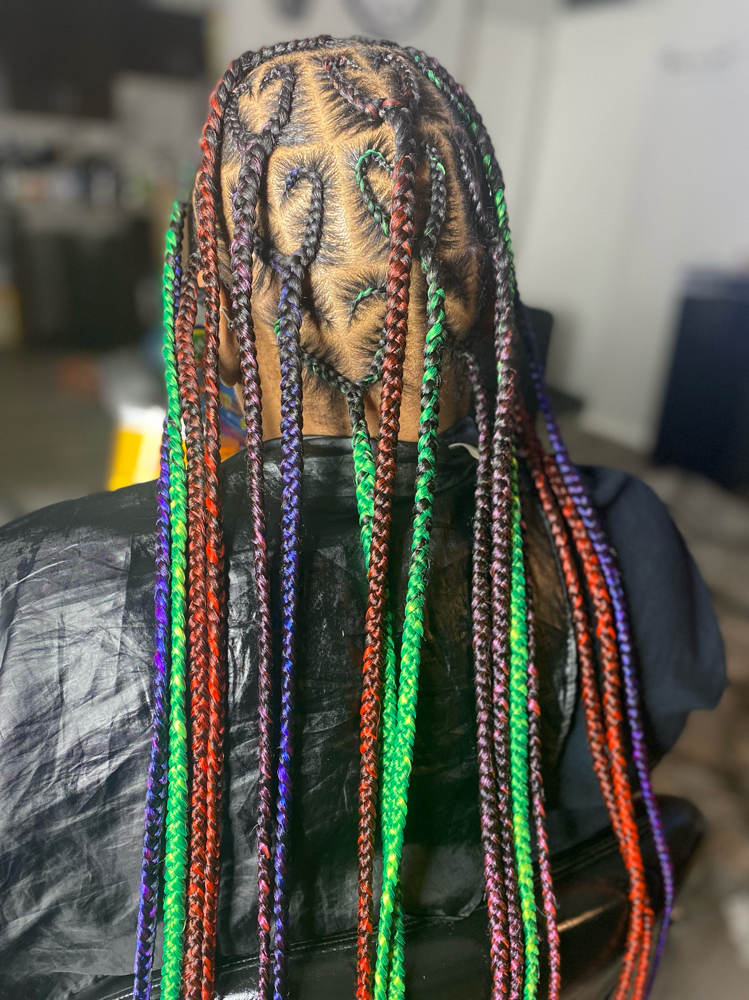 Heart Knotless Braids