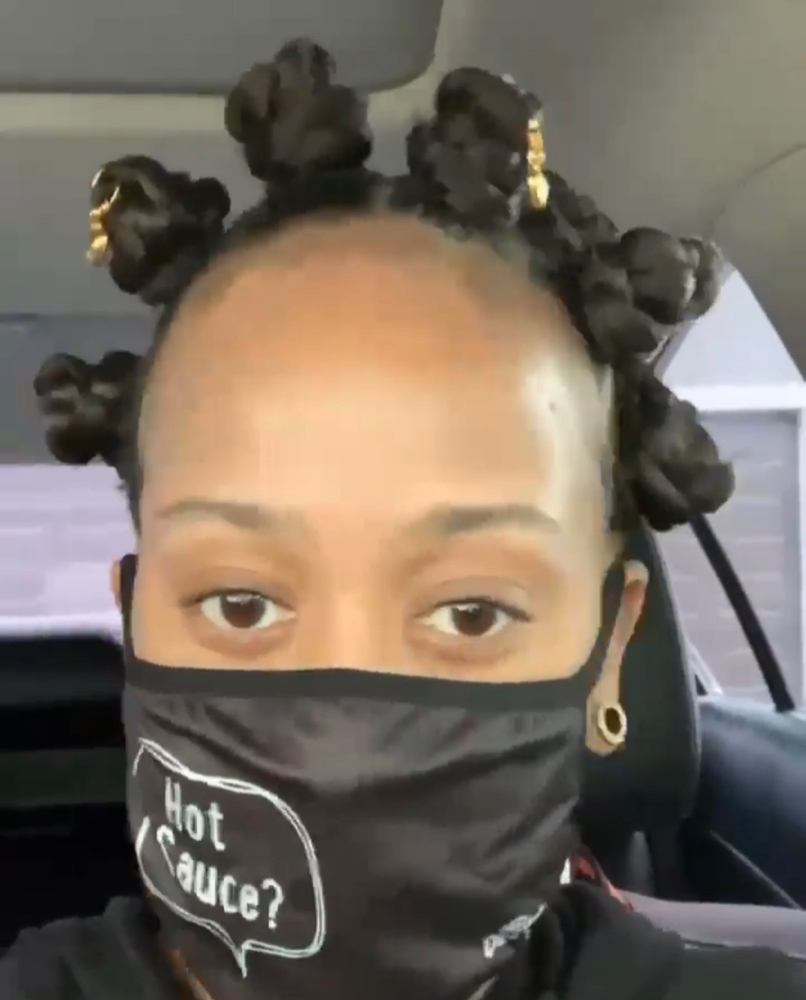 Bantu Knot With Braiding Hair