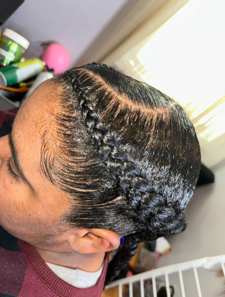Straight back (2 braids)