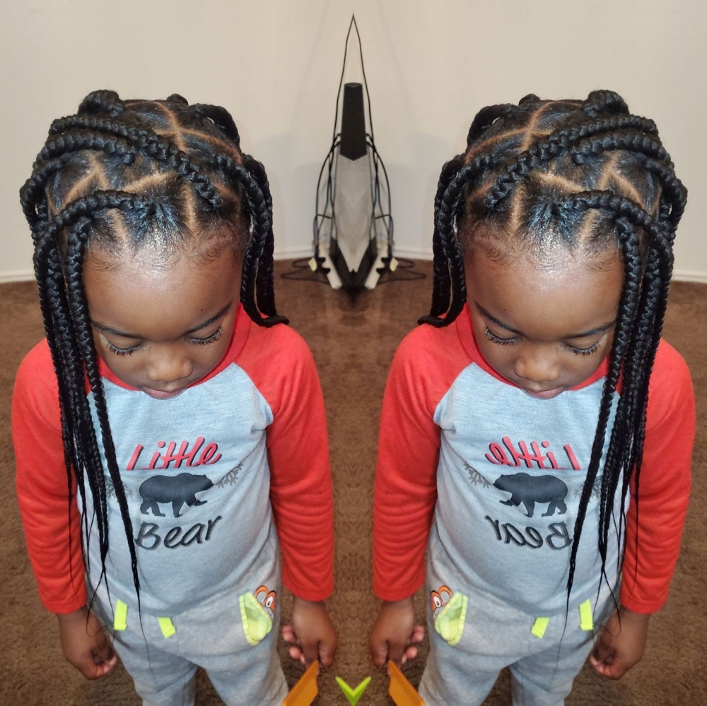 Kids Knotless Box Braids 6Y & Under at Critique Finishes in Texarkana, TX