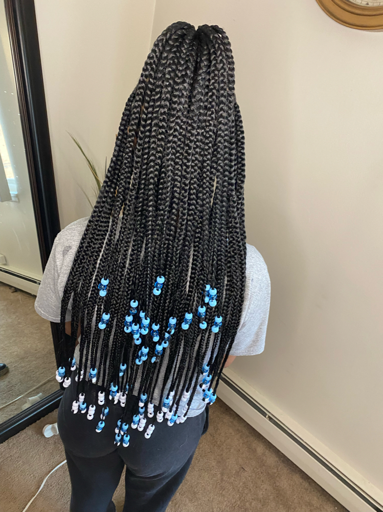 Long Medium Knotless W/ Beads at JayBraids in Richmond Hts, OH