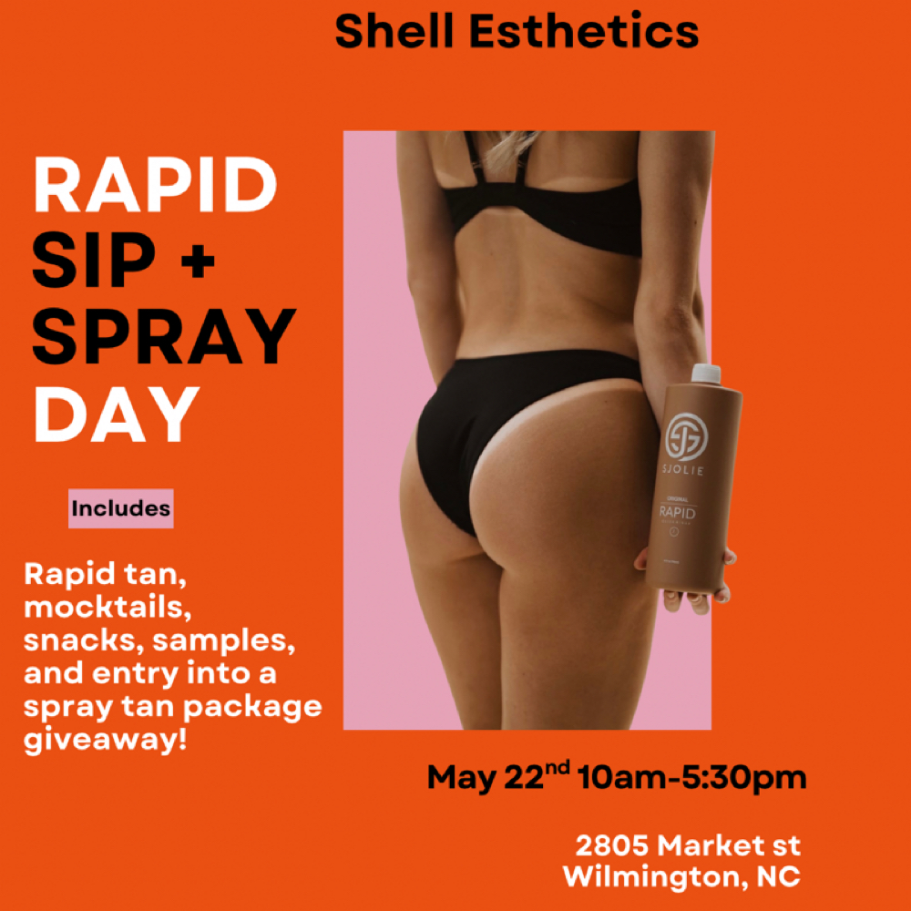 Sip And Spray Ticket at Shell Esthetics in Wilmington, NC