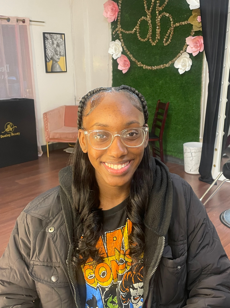 Braided Front, Extensions Back