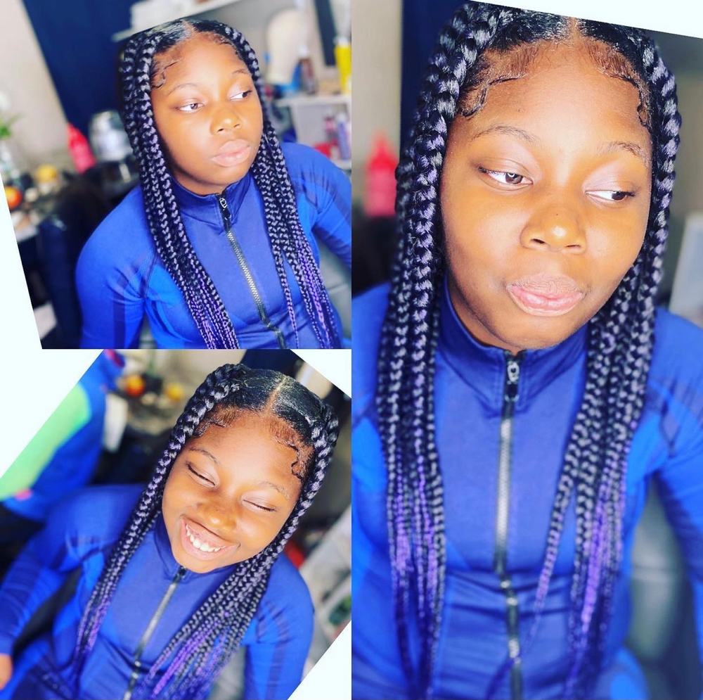 Large Knotless Braids