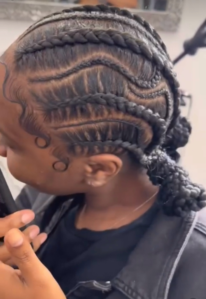 Designer Braids With Hair Added