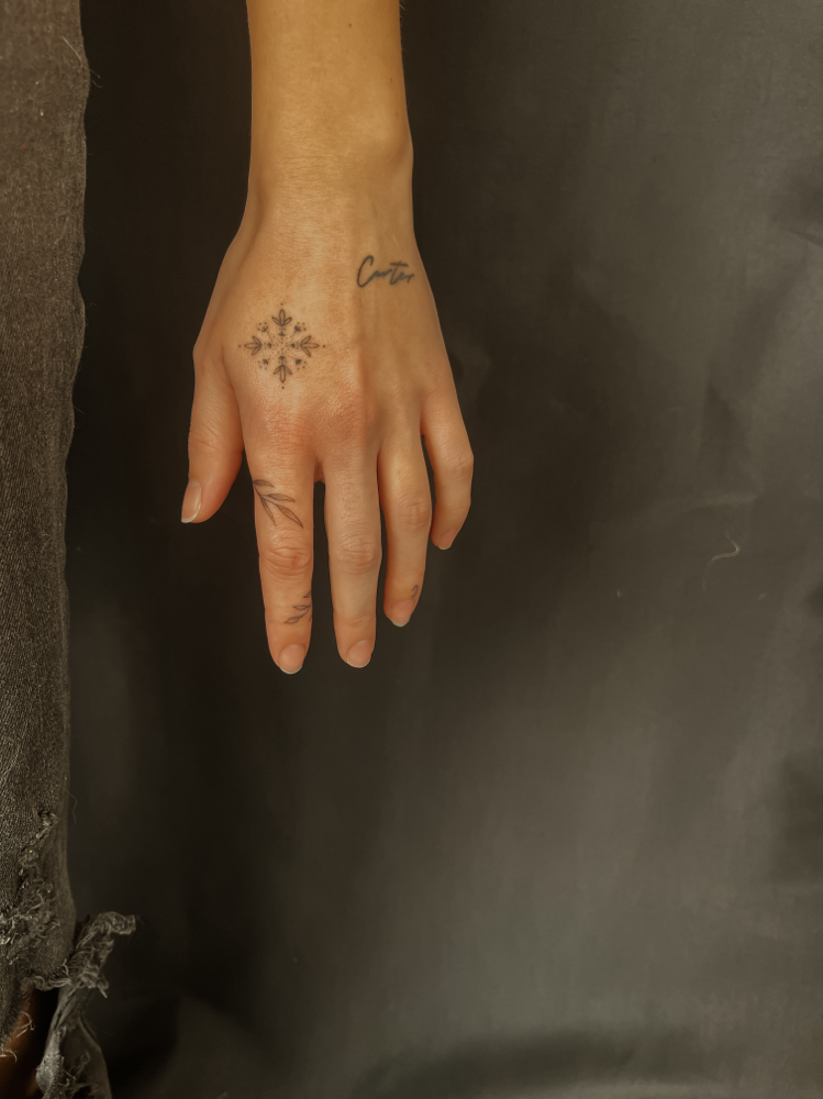 Fingers and hand tattoos