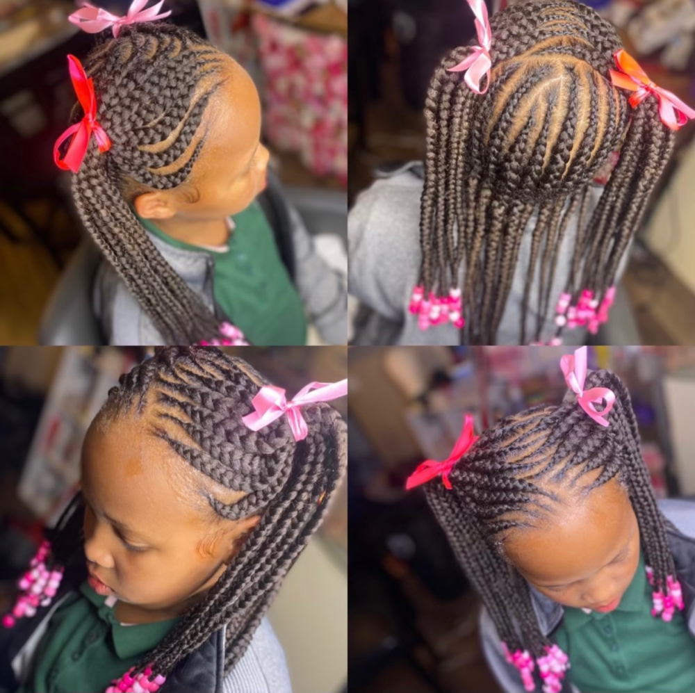Kid Braids w/ Hair Added(Ages 1-13