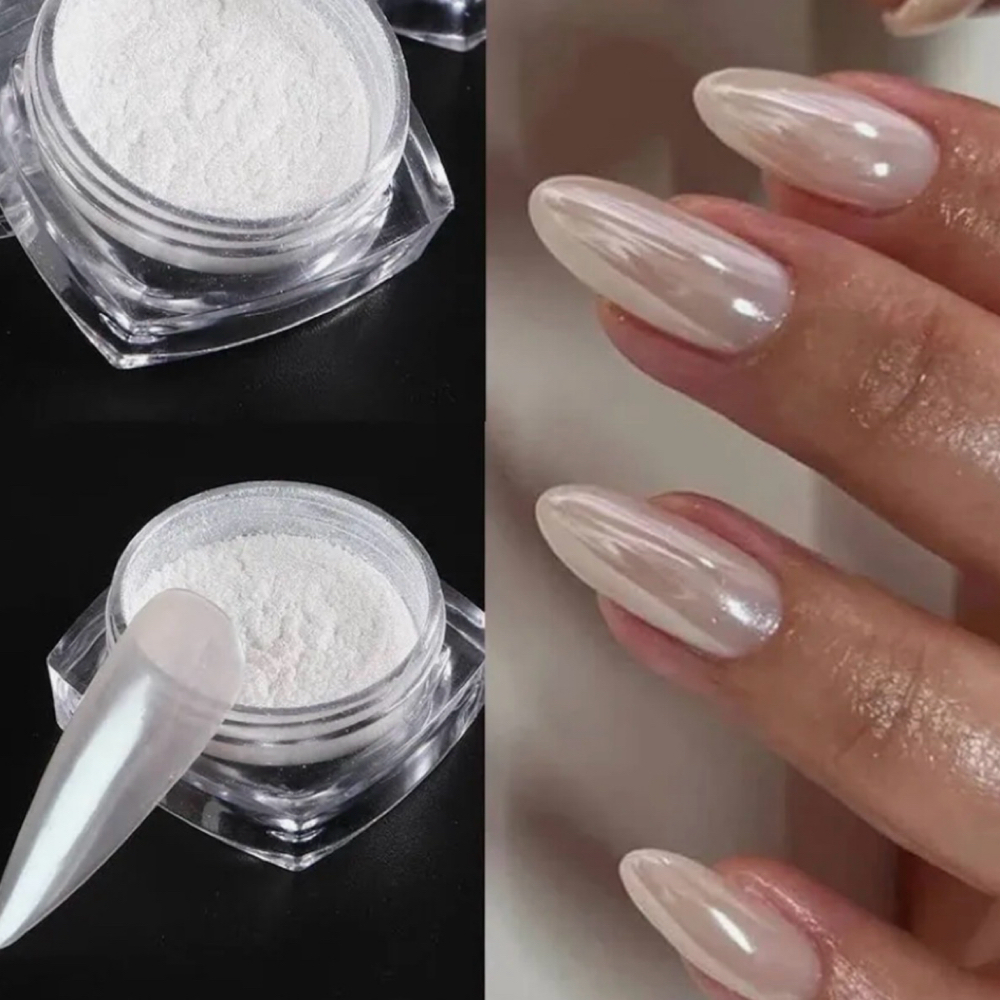 Chrome Powder at Aura Nail Studio in Costa Mesa, CA