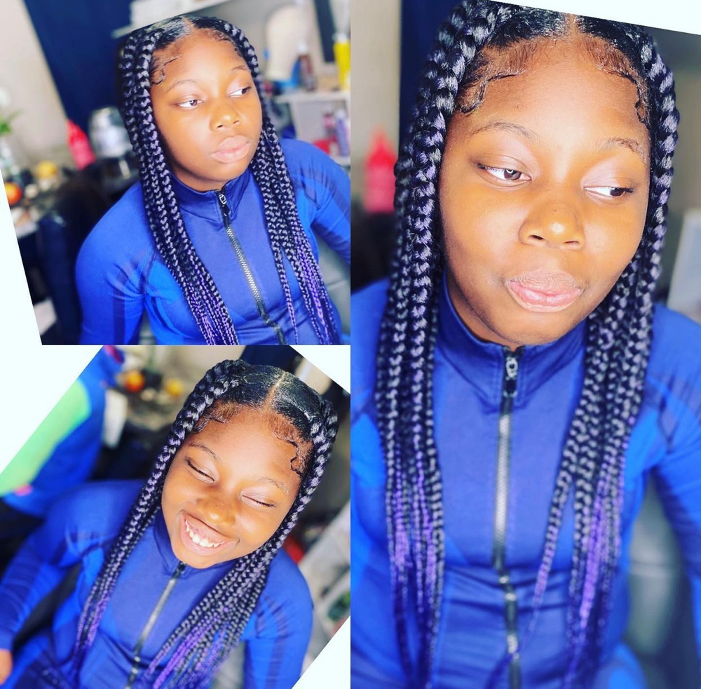 Kid Large Knotless Braids