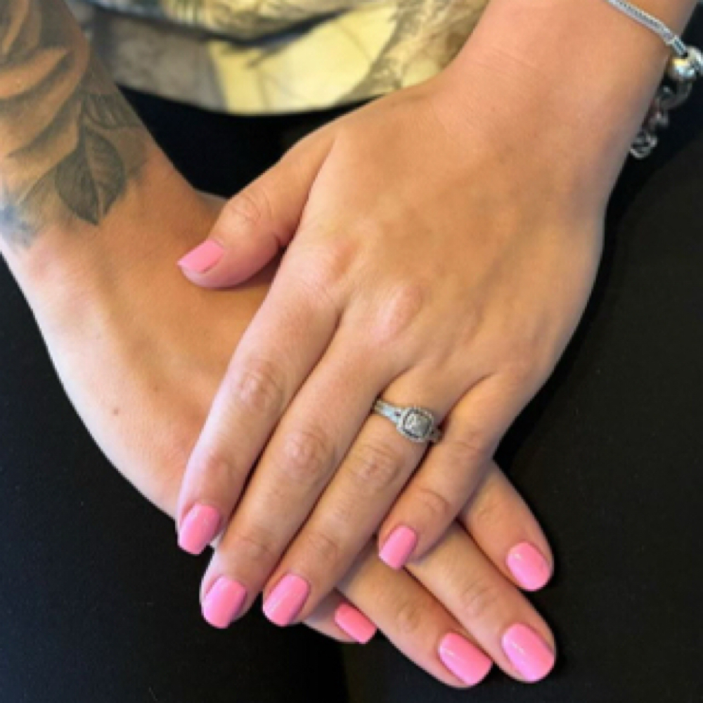 Gel Mani at Tangles Salon LLC in North Providence, RI