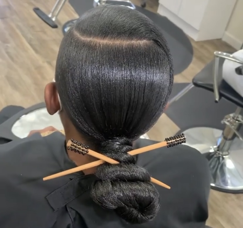 Low Knot Sleek Bun