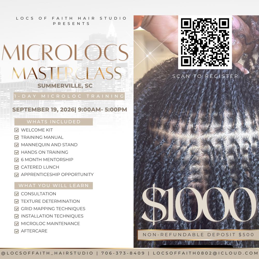 Summerville Microloc Masterclass at Locs Of Faith Hair Studio in Summerville, SC