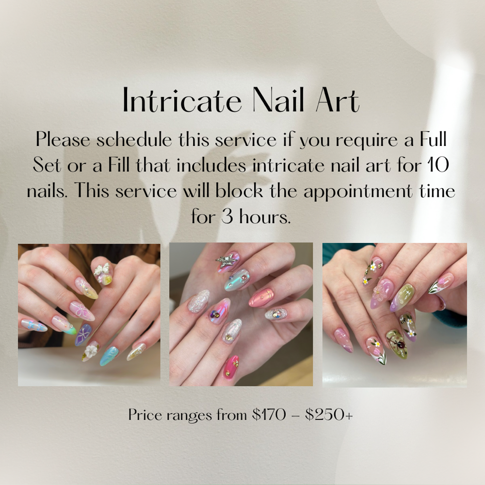 Intricate nail art