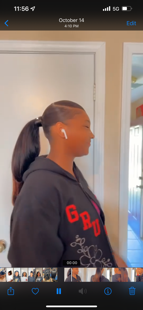 Slick Back Ponytail