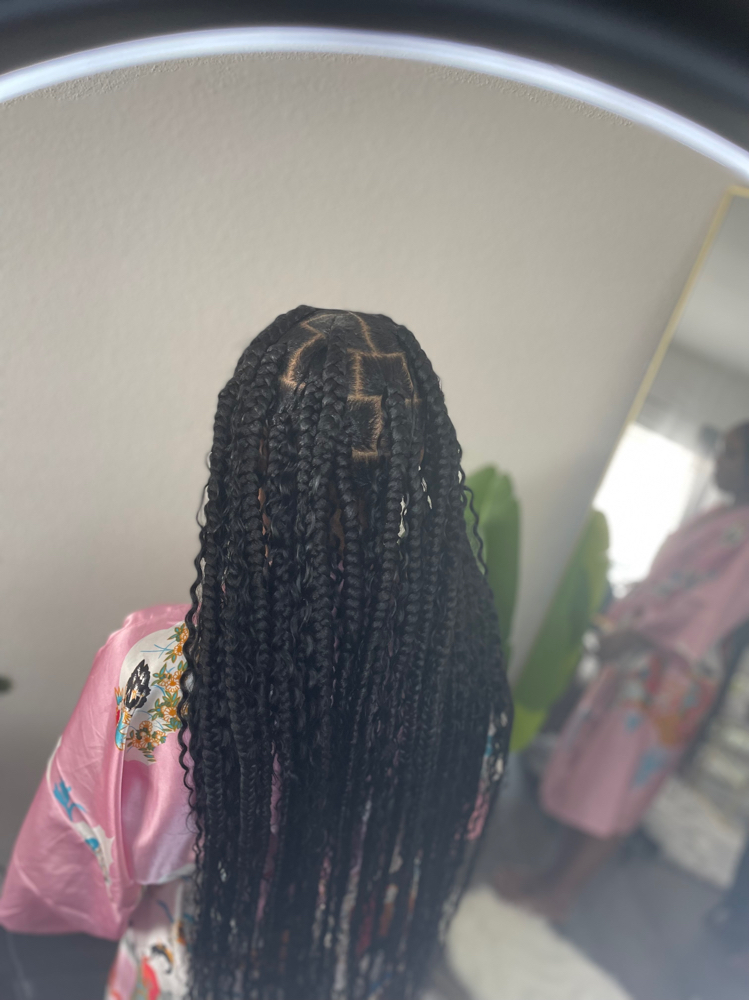 Large Boho Knotless Braids