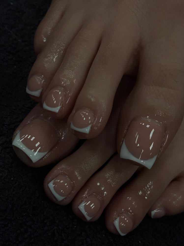 French Polish On Toes at JlistNails in johnson city, TN