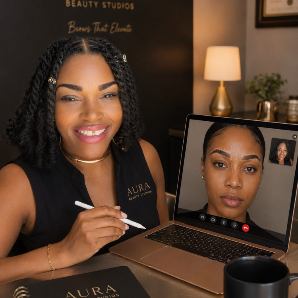 Virtual Brow Consultation at Aura Beauty Studios in Atlanta, GA