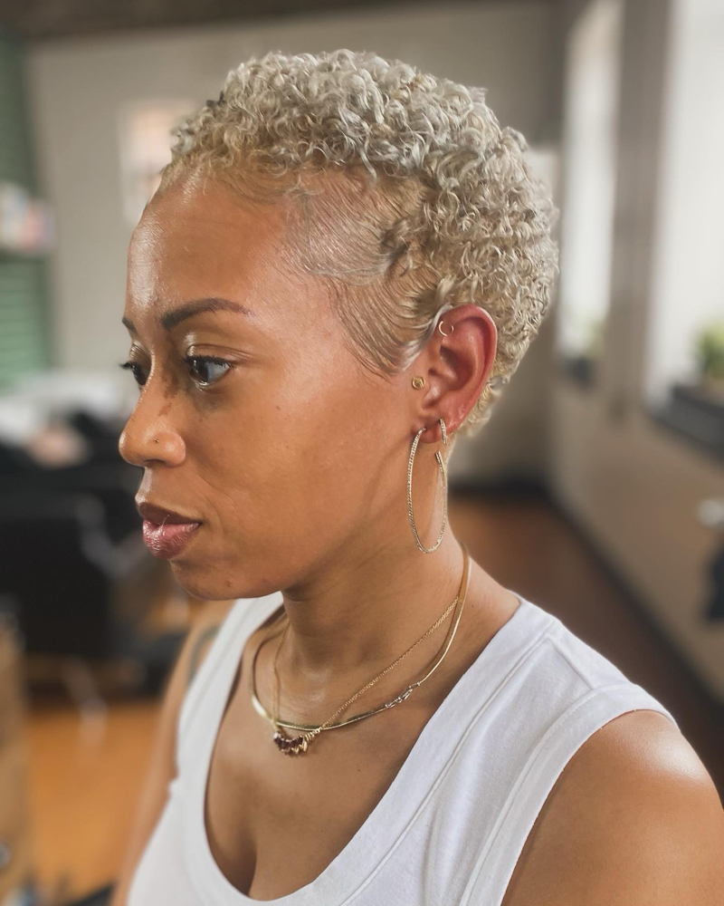 Tapered Cut & Style at The Curl Pin in Alexandria, VA