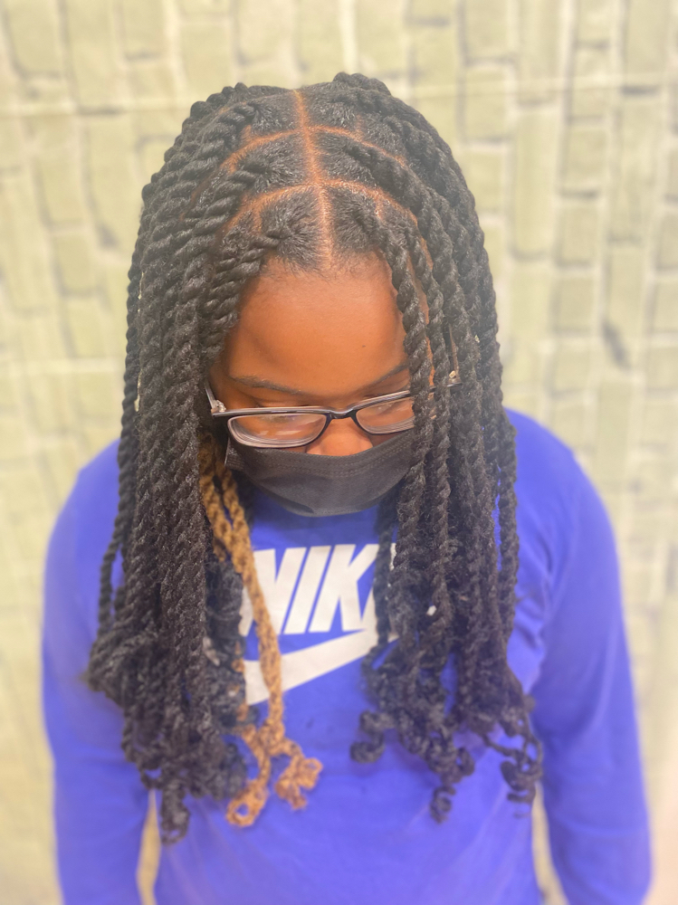 Child braids Added Hair (Lg)