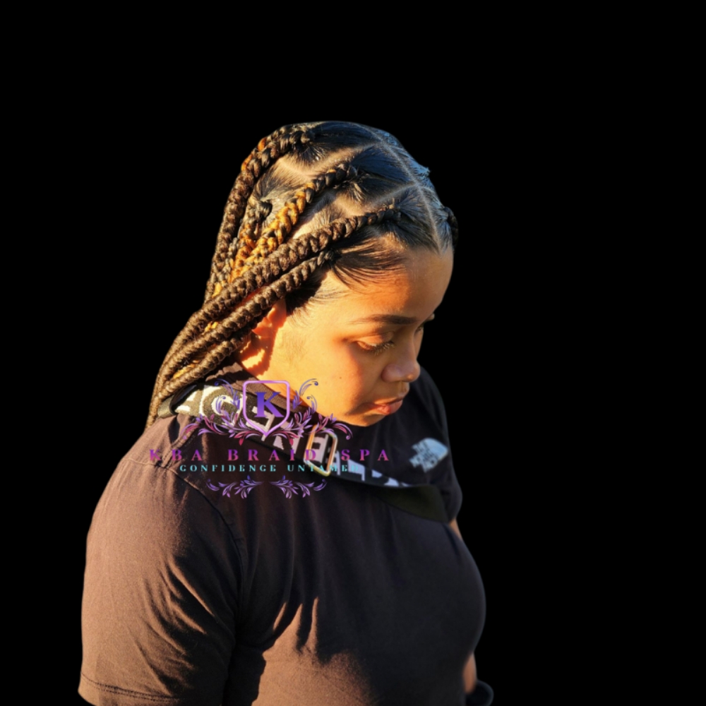 Jumbo Knotless Braids at KBA Braid Spa in Hazel Crest, IL