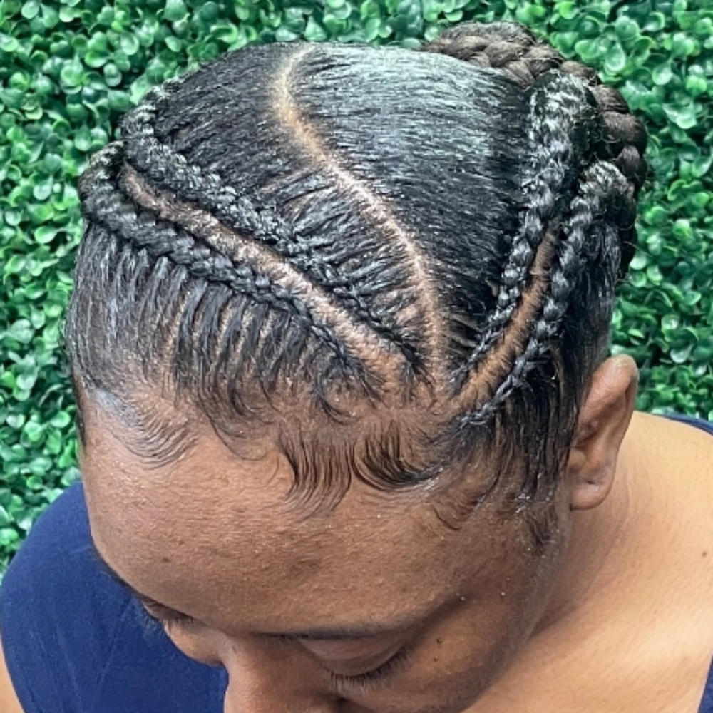 Double Twin (4) Feedin In Cornrows at Shear Genius Beauty Bar in Lafayette, LA
