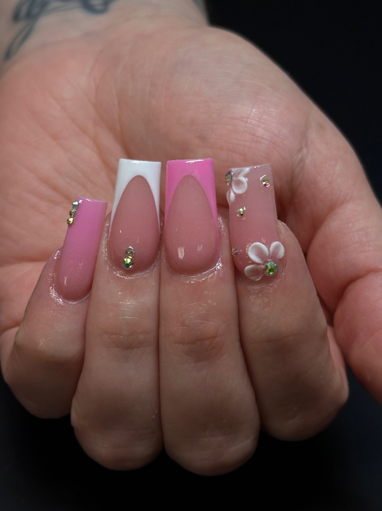 Acrylic Flowers per nail at macartney schmitt in Sheboygan, WI