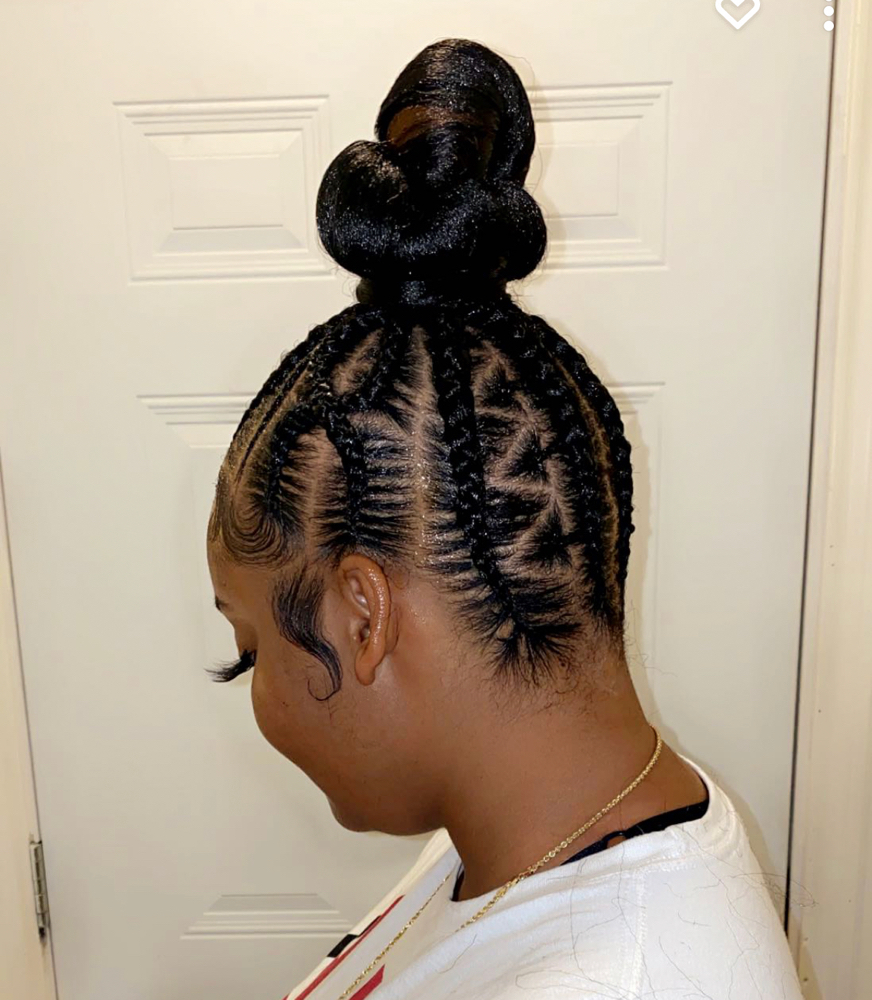 Freestyle braided bun