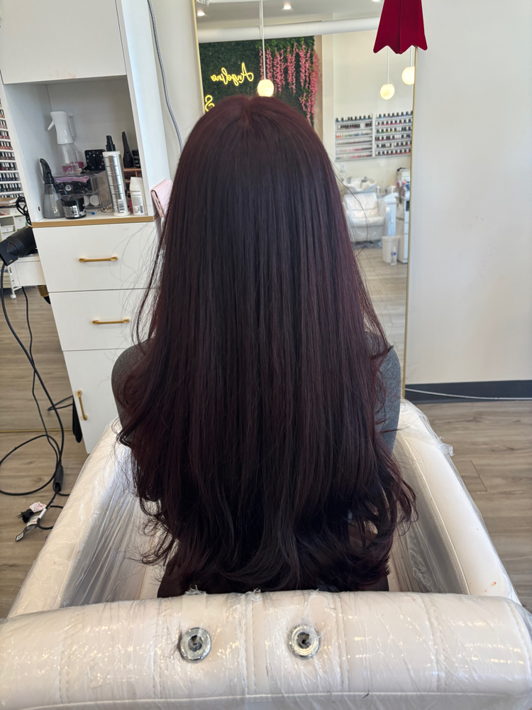 Root Touch Up With Haircut