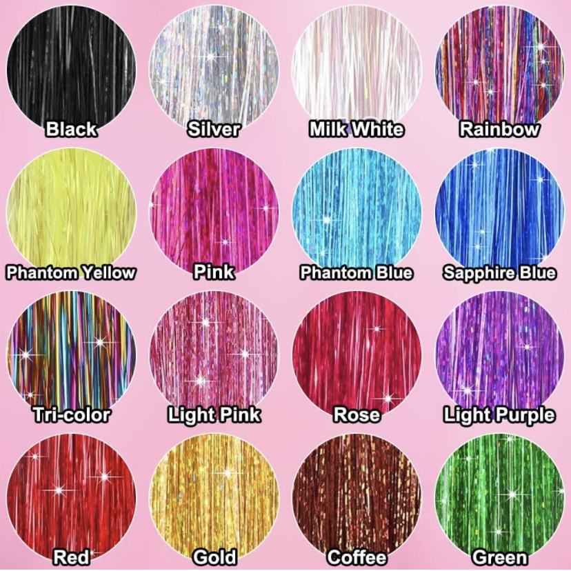 Hair Tinsel Peek a Boo Extensions