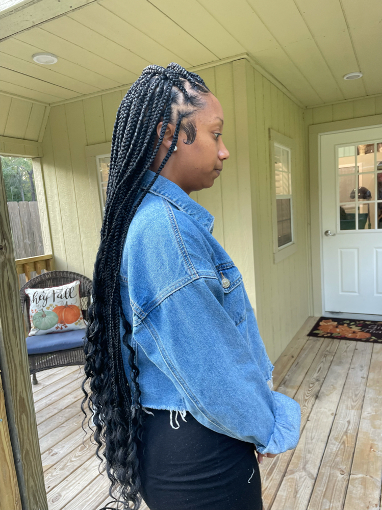 Med Goddess Knotless Braids