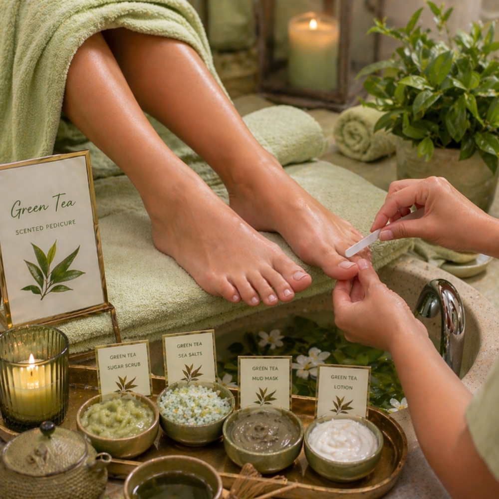 Green Tea Pedicure at Cat Kaye in Dacula, GA