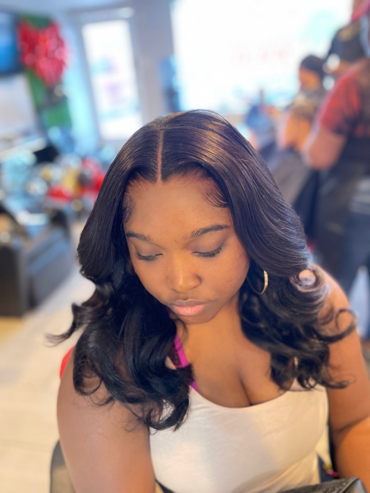 Frontal Sew-In Refresh/Retouch at Eddyscizzorhandz in Atlanta, GA
