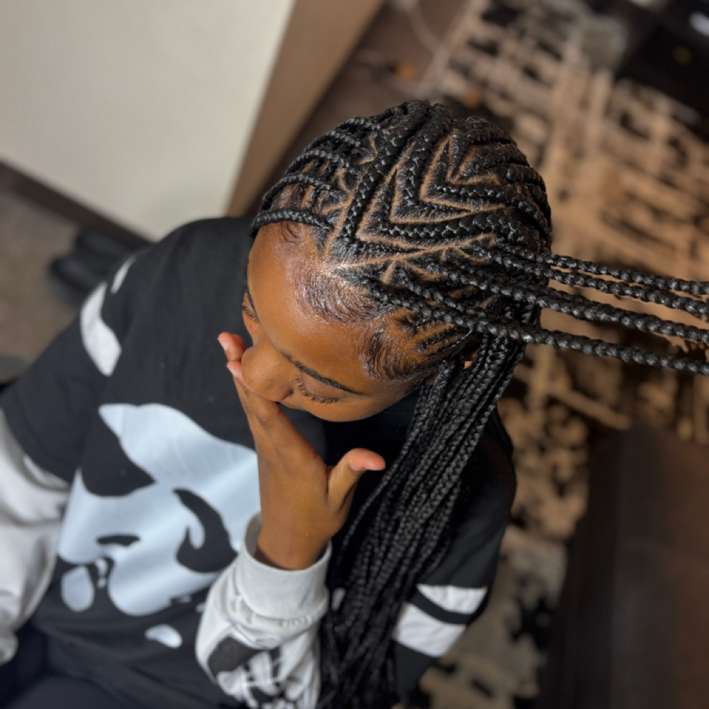 Kids Fulani With Medium Knotless at Hands Of Beauty By Kevionna in Racine, WI