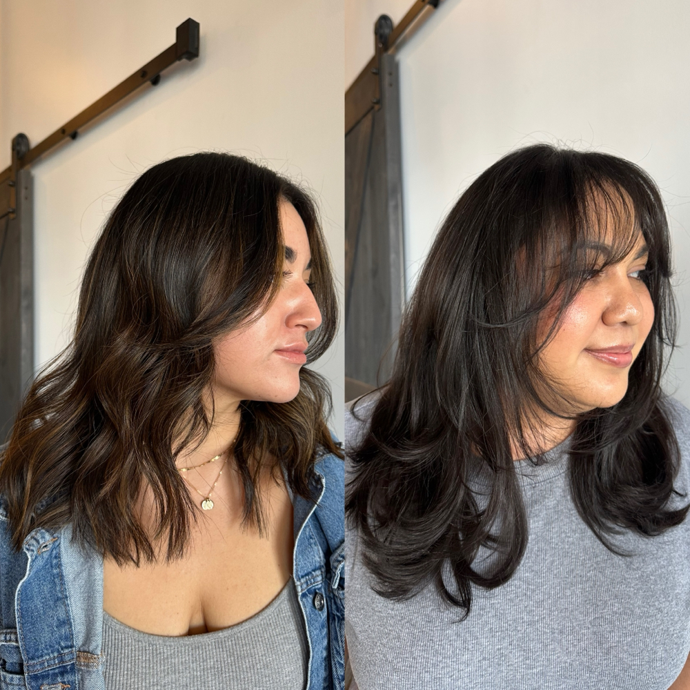 Women’s short—medium haircut