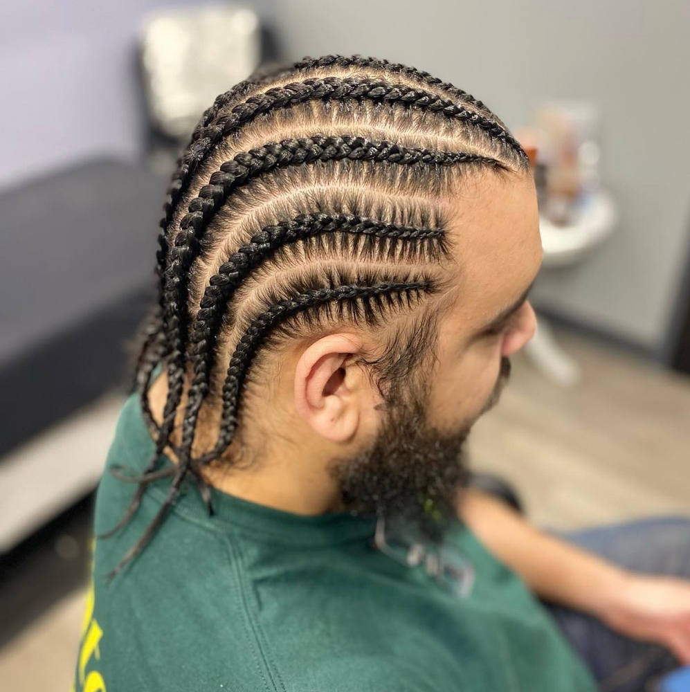 Mens Straight Backs 8 Braids